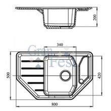 Мойка Granfest Corner GF-C800E