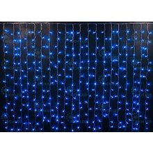 Rich LED RL-CS2*1.5-T B Уличный светодиодный Занавес 2x1.5 м, синий, пост свечение, провод прозрачный
