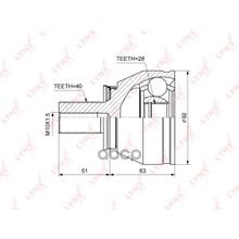 Шрус Наружный LYNXauto арт. CO3847