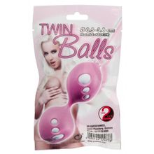 Розовые вагинальные шарики Twin Balls (53100)