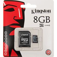 Карта памяти Kingston microSDHC 8GB