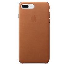 Кожаный чехол Apple Leather Case для iPhone 8 Plus 7 Plus, цвет (Saddle Brown) золотисто-коричневый  MQHK2ZM A