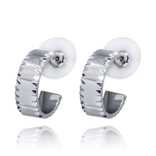 Серьги-кольца c посеребрением (арт. 80843-7)