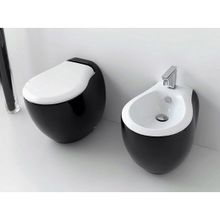 ArtCeram Биде напольное Blend BLB002 01;50 черное с белым