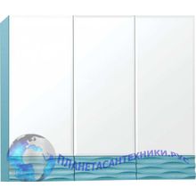 Зеркальный шкаф Style Line Ассоль 80, Люкс аквамарин