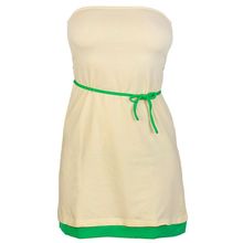 Легкое короткое пляжное платье с поясом (213470)
