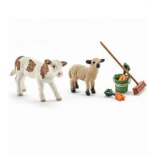 Schleich Уход за животными с теленком и ягненком