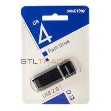 SB4GBQZ-K, 4GB USB 2.0 Quartz series, Black, SmartBuy