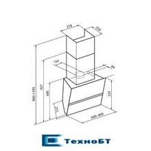 Каминная вытяжка Korting KHC 99080 GW