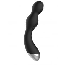 Shots Media BV Чёрный вибратор с электростимуляцией E-Stimulation G-spot Vibrator - 19,5 см.