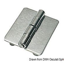 Osculati SS rectangular hinge 4 bushing 51x45 mm, 38.821.02