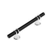 Ручка скоба CAPPIO, м о 96 мм, d=12 mm, пластик, цвет хром черный