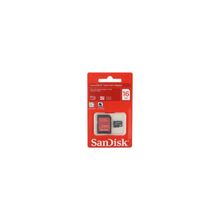 карта памяти TransFlash 16Gb MicroSDHC class 4 SanDisk, SDSDQM-016G-B35A, адаптер
