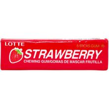 Жевательная резинка Банан "Lotte Gum Strawberry", 5 пластинок