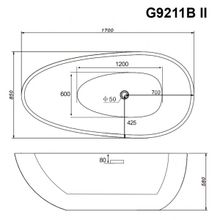 Акриловая ванна Gemy G9211B II