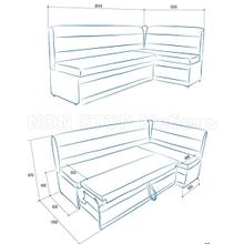 Кухонный угловой диван со спальным местом Фантазия СМ