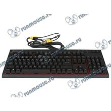Клавиатура Corsair "Strafe Cherry MX Red" CH-9000088-RU, подсветка, черный (USB2.0) (ret) [138067]