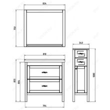 ASB-Woodline Зеркало для ванной Римини 80 бук тироль, массив ясеня