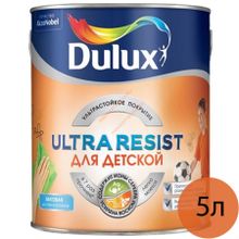 DULUX Ultra Resist Для детской база BW белая краска ультрастойкая (5л)   DULUX Ultra Resist Для детской base BW краска ультрастройкая матовая (5л)