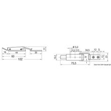 Osculati SS toggle fastener 102 mm, 38.203.01