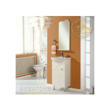 Акватон Мебель для ванной Колибри 45 (белый) - Набор мебели стандартный (зеркало, светильник, тумба-умывальник, раковина)