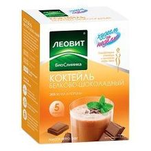 Коктейль Леовит БиоСлимика белково-шоколадный, 5 пакетов по 40гр