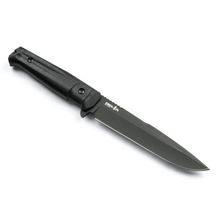 Нож Delta D2 BT (Черный, Черная рукоять, Черные ножны)