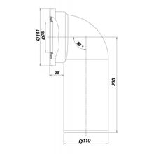 ARTICOLI VARI Труба фановая 110*90° Cezares W9220 Исполнение:Белый