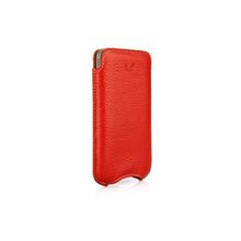 Кожаный чехол для iPhone 5 Beyzacases Slimline classic, цвет red (BZ23196)