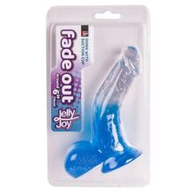 Синий фаллоимитатор с прозрачной верхней частью JELLY JOY FADE OUT DONG 6INCH - 15,2 см. Синий