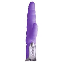 Vibe Therapy Фиолетовый ротатор с клиторальной стимуляцией VIBE THERAPY REGAL - 26,5 см. (фиолетовый)