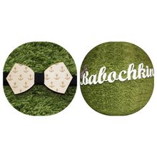 Галстук-бабочка якорь. деревянная