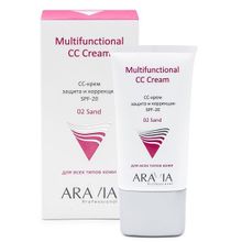 CC-крем защитный №02 Sand Aravia Professional SPF20 Multifunctional 50мл