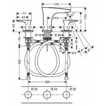 Смеситель Hansgrohe PuraVida 15073400 для раковины