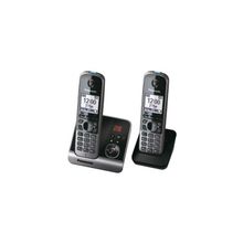 Panasonic kx-tg6722rub dect (черный 2 трубки с резервным питанием автоответчик)
