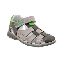 Котофей серо-бежевые с салатовой вставкой