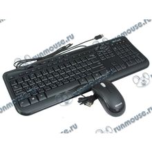 Комплект клавиатура + мышь Microsoft "Wired Desktop 600" 3J2-00015, водост., черный (USB) (oem) [136994]