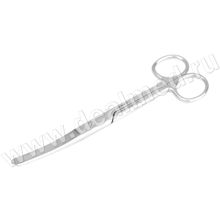 Ножницы хирургические тупоконечные изогнутые 175 мм, Medicor, Венгрия