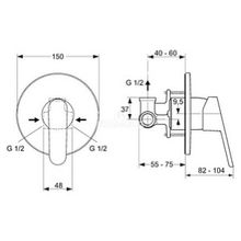 Смеситель Ideal Standard Ceraplan 2 A5960AA для душа