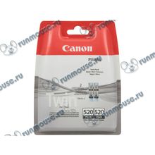 Комплект картриджей Canon "PGI-520BK Twin Pack" (черный) для PIXMA iP3600 4600 4700 MP540 550 560 620 630 640 980 990 MX860 870 (2x19мл) [114139]