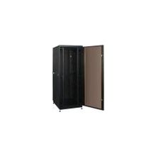NT PRACTIC   MGLASS 42-88 B Шкаф 19 напольный, чёрный 42U 800*800, дверь стекло-металл (3ч)