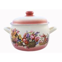 Кастрюля с металлической крышкой 4 л 117675 Экскл "Краски лета" 2299-4