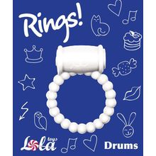 Lola toys Белое эрекционное кольцо Rings Drums (белый)