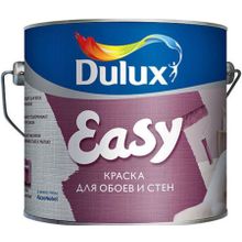 DULUX Easy краска база BC прозрачная для обоев и стен (2,25л)   DULUX Easy base BC под колеровку краска в д для обоев и стен матовая (2,25л)