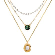 Многослойное колье с барочным жемчугом (арт. 80210-4)