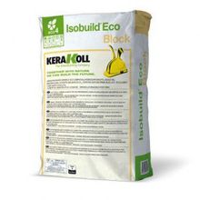 Клей-шпатлёвка Kerakoll Isobuild Eco Blok, эко-совместимый минеральный, одокомпонентный, 25 кг