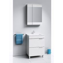 Aqwella Тумба с раковиной Бриг 60 белая, 2 ящика