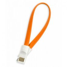 Кабель USB 2.0 Am=>Apple 8 pin Lightning, магнит, 0.2м, оранжевый, SmartBuy (iK-502m orange)