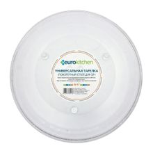 Универсальная тарелка Eurokitchen для микроволновой печи, под коуплер диаметр 36 см +  Чистящее средство для СВЧ-печей