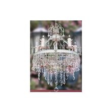 Хрустальная люстра — FE-Carmen 5 marfil oro with r